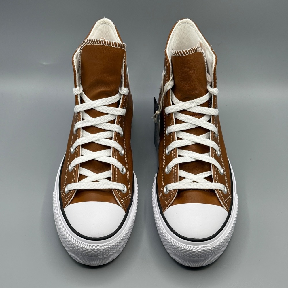 Converse Women's 5.5 Platform Sneakers Leather Brown CTAS Lift Hi A14907C - Picture 7 of 11